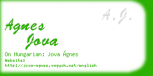 agnes jova business card