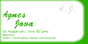 agnes jova business card
